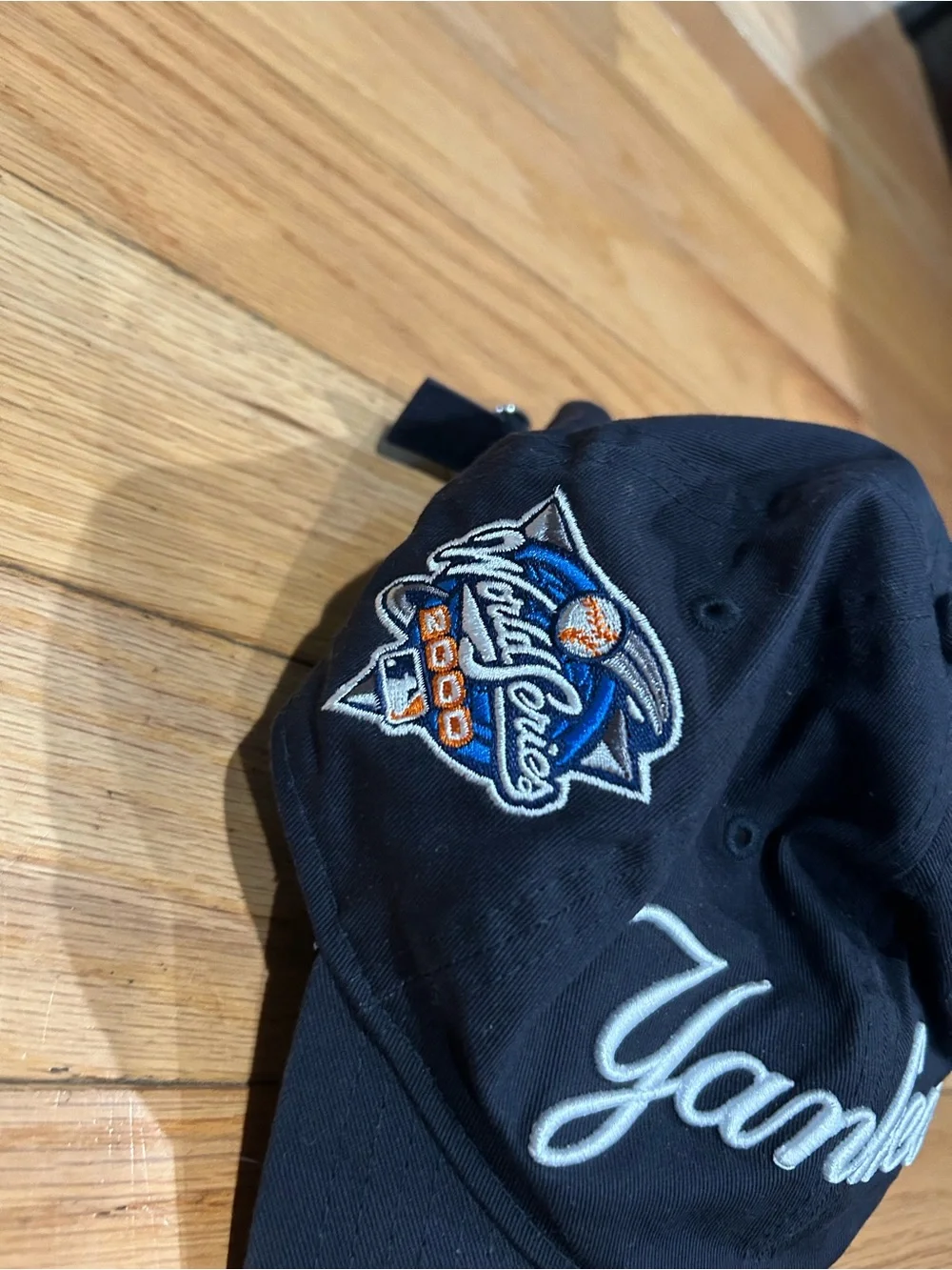 Navy Yankees 2000 WORLD SERIES Script Logo Baseball Cap